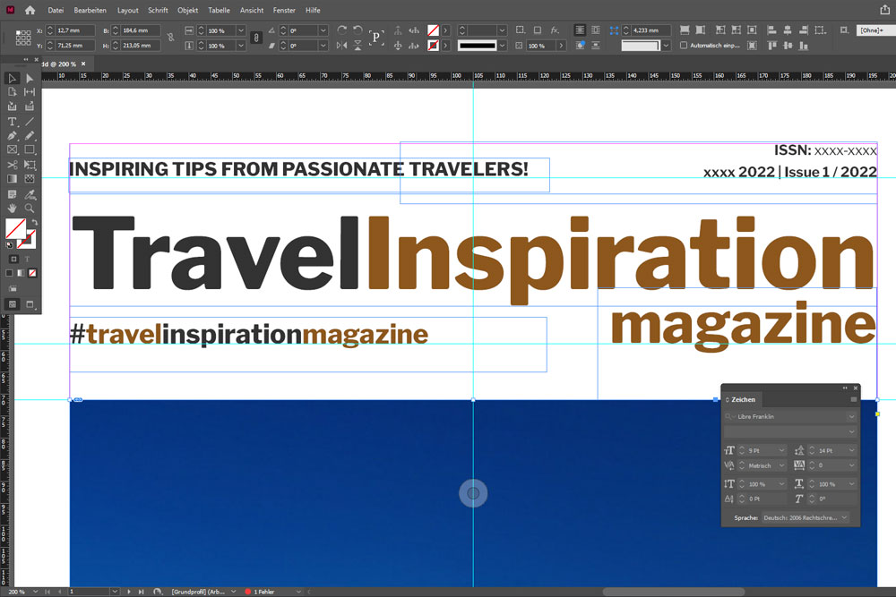 The Travel Inspiration Magazine cover design has been created!